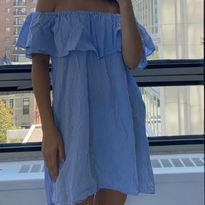 Beautiful striped off the shoulder summer dress